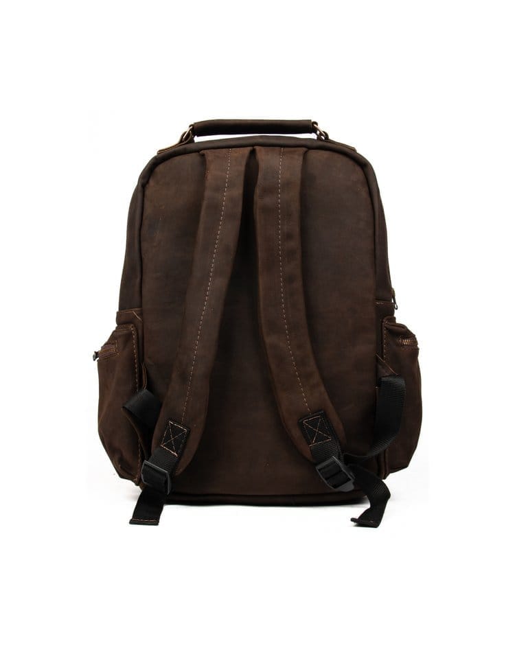 Waxed-brown-leather-backpack
